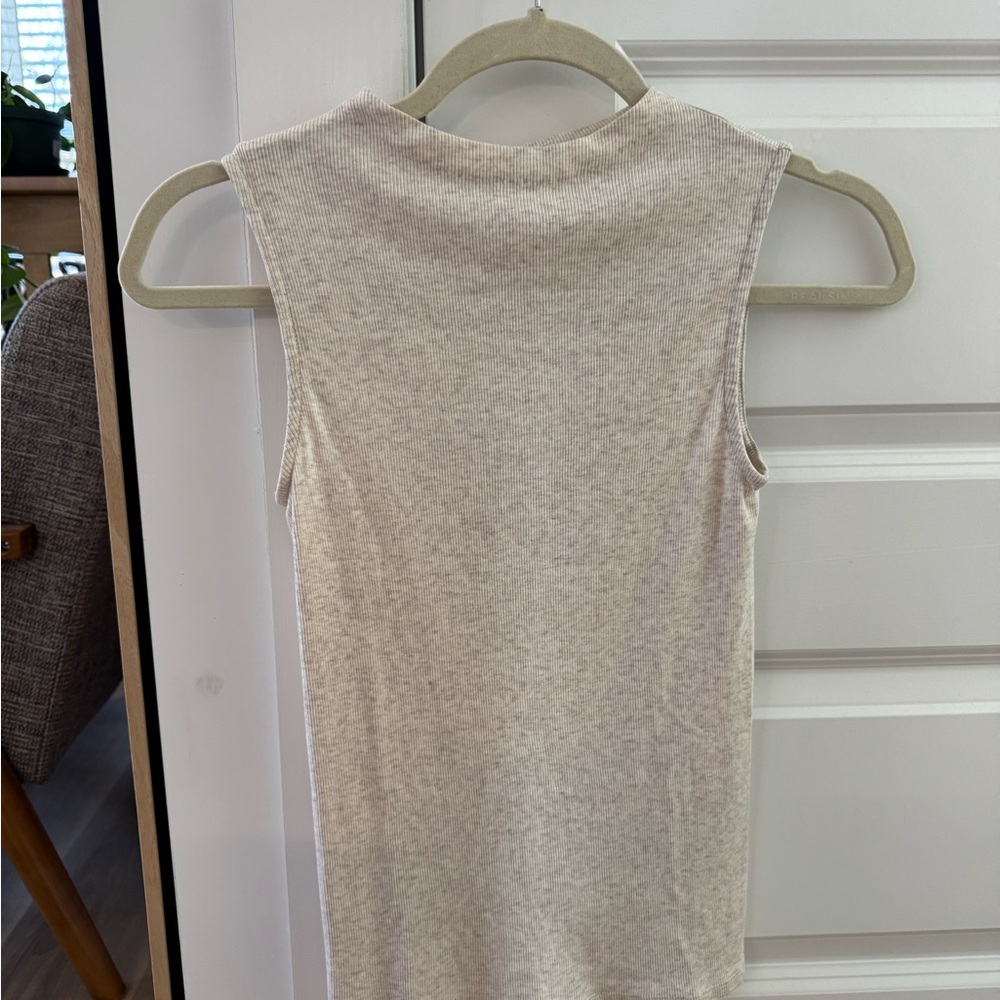 Everlane Luxe Rib Funnel Neck Tank